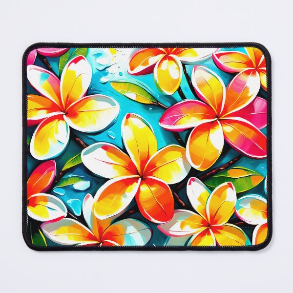 Item preview, Tropical Hawaiian Frangipani Flower Abstract Floral designed and sold by AussieMuma.