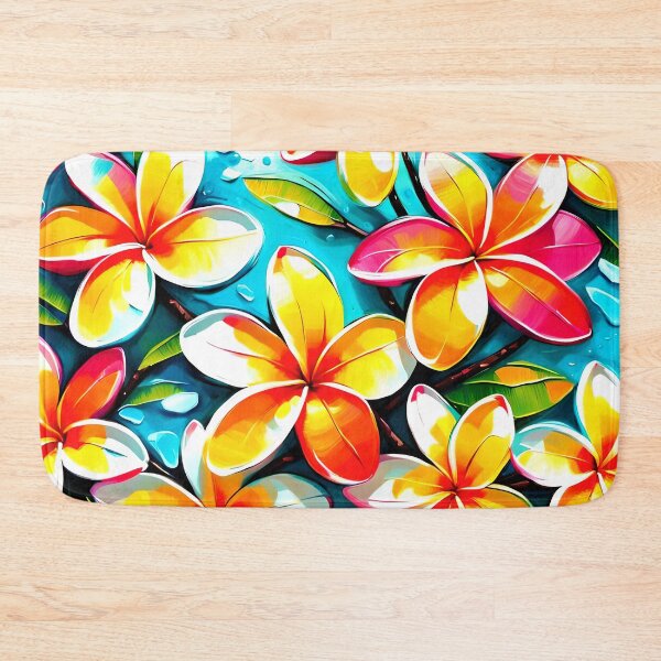 Item preview, Tropical Hawaiian Frangipani Flower Abstract Floral  designed and sold by AussieMuma.