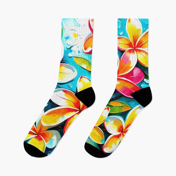 Item preview, Tropical Hawaiian Frangipani Flower Abstract Floral  designed and sold by AussieMuma.