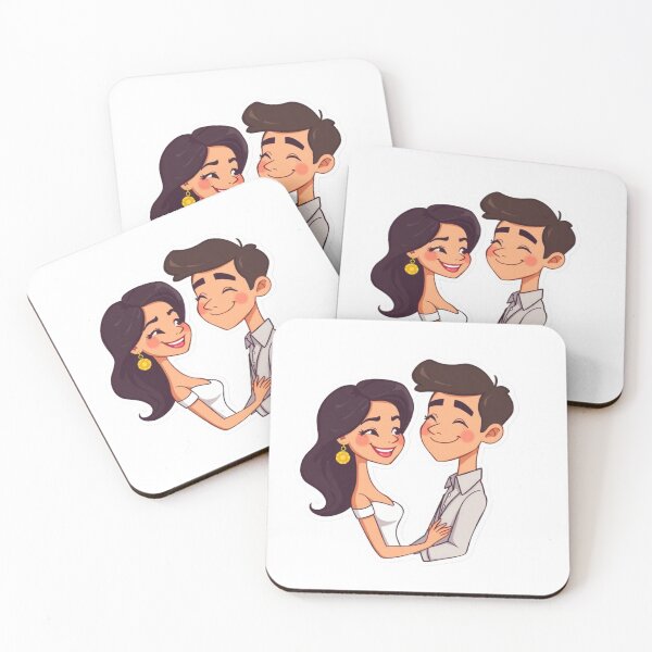 Item preview, Adorable Couple Sticker: Perfect for Love and Friendship designed and sold by FestivityFinds.
