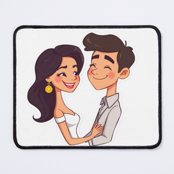 Item preview, Adorable Couple Sticker: Perfect for Love and Friendship designed and sold by FestivityFinds.