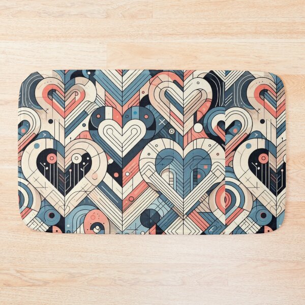 Item preview, Retro Zigzag Heart Pattern designed and sold by Kalpa.