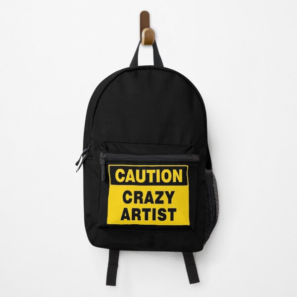 Item preview, Caution Crazy Artist, Caution Sign, Sunburnt Yellow and Black designed and sold by AASparksDesigns.