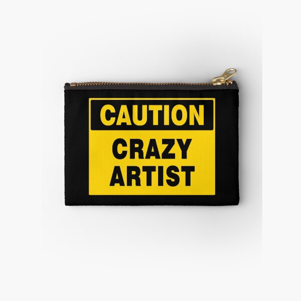 Item preview, Caution Crazy Artist, Caution Sign, Sunburnt Yellow and Black designed and sold by AASparksDesigns.