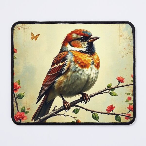 Item preview, colorful pop art style sparrow designed and sold by Dogandesighn.