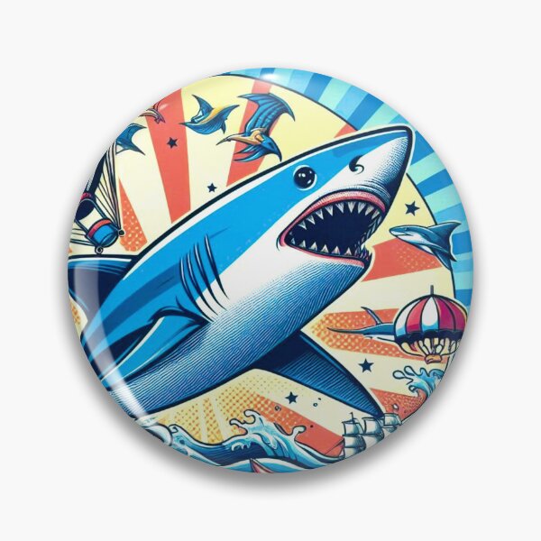 Item preview, pop art style shark designed and sold by Dogandesighn.