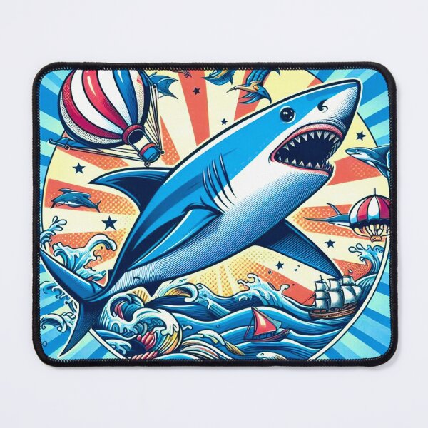 Item preview, pop art style shark designed and sold by Dogandesighn.