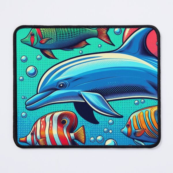 Item preview, pop art style dolphin designed and sold by Dogandesighn.