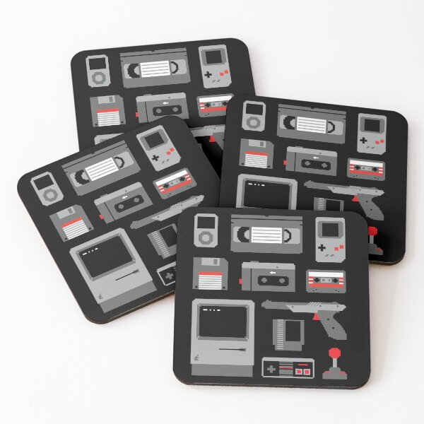 Item preview, 8 Bit Pixel Gadgets | Retro VHS Cassette | Vintage Gaming Pattern designed and sold by Gamma-Ray.