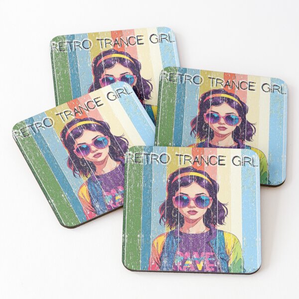 Item preview, Retro Trance Girl Rave designed and sold by Hen-C-Art.