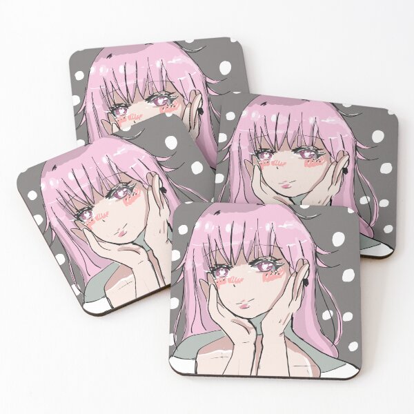 Item preview, pink anime girl with gray backround x designed and sold by MysticRacoon6.