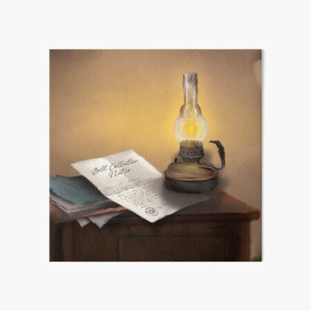 Item preview, Vintage Oil Lamp Vignette Painting from Once Upon a Christmas Morning Storybook designed and sold by AnderlaneStudio.
