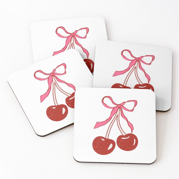 Item preview, Red cherries with pink bow. designed and sold by CoCoArt-Ua.