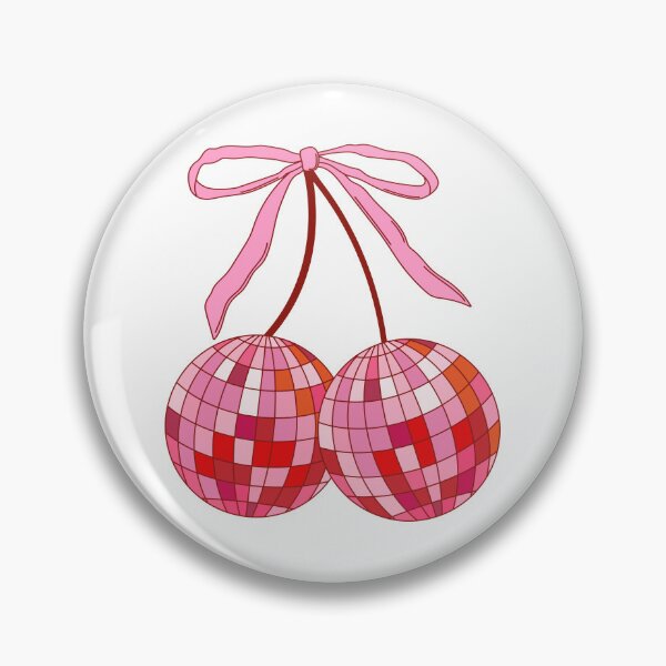 Item preview, Cherry disco balls with bow. Y2K aesthetic.  designed and sold by CoCoArt-Ua.