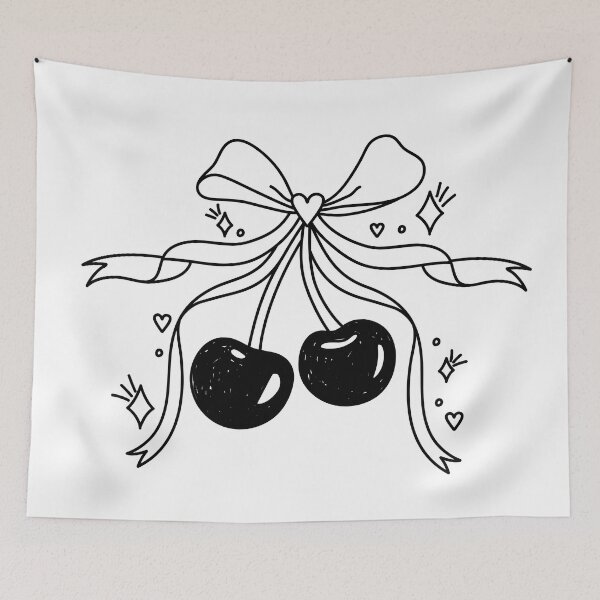 Item preview, Red cherries with sparkles and bow. designed and sold by CoCoArt-Ua.