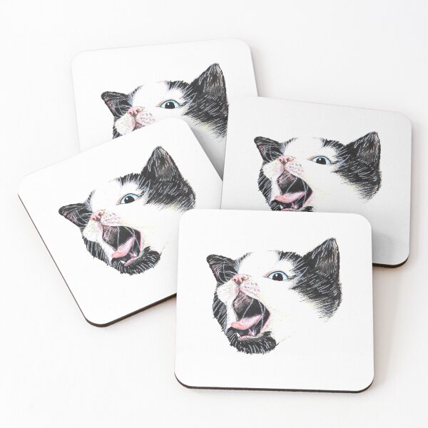 Item preview, Surprised Kitty – Expressive Cat Art designed and sold by DipakSonarArt.