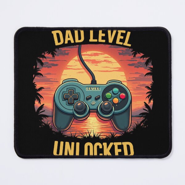 Item preview, Gamer Dad t shirt DAD LEVEL Unlocked designed and sold by StreetArtPro.