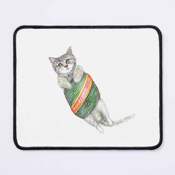 Item preview, Purring Bomb – Playful Cat Illustration designed and sold by DipakSonarArt.