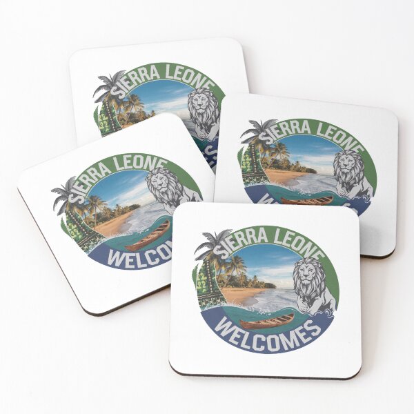 Item preview, Sierra Leone Welcomes Flag Map Freetown, Rokel River, designed and sold by AnimalsDH305.