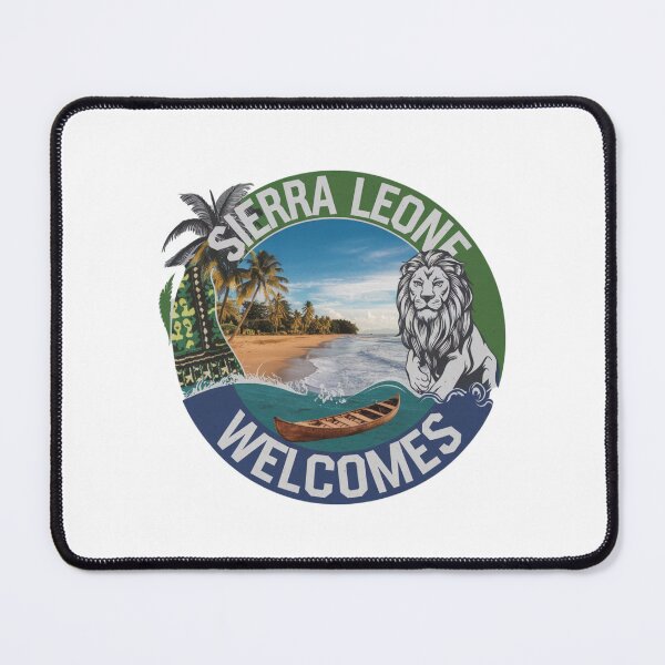 Item preview, Sierra Leone Welcomes Flag Map Freetown, Rokel River, designed and sold by AnimalsDH305.