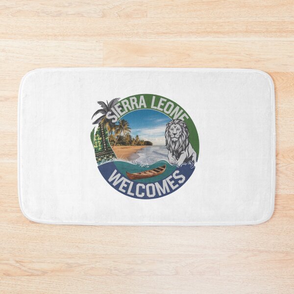Item preview, Sierra Leone Welcomes Flag Map Freetown, Rokel River, designed and sold by AnimalsDH305.