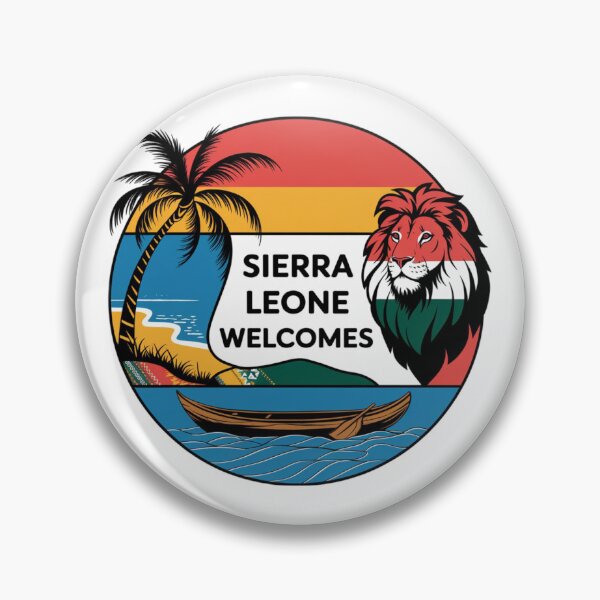 Item preview, Sierra Leone Welcomes Flag Map Freetown, Rokel River, designed and sold by AnimalsDH305.