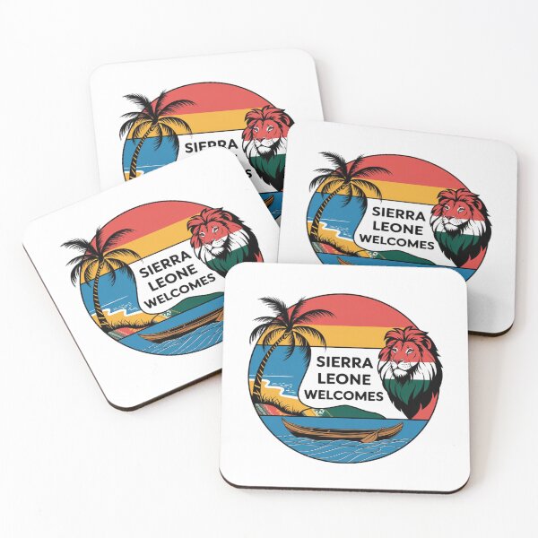 Item preview, Sierra Leone Welcomes Flag Map Freetown, Rokel River, designed and sold by AnimalsDH305.
