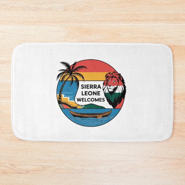 Item preview, Sierra Leone Welcomes Flag Map Freetown, Rokel River, designed and sold by AnimalsDH305.