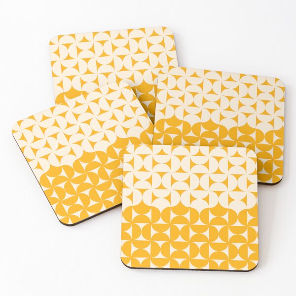 Item preview, Midcentury Modern Retro Geometric Patterns V in Mustard Yellow designed and sold by nineFlorals.