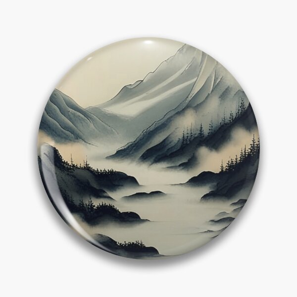 Item preview, Mountain valley forest with fog designed and sold by JackFreestone.