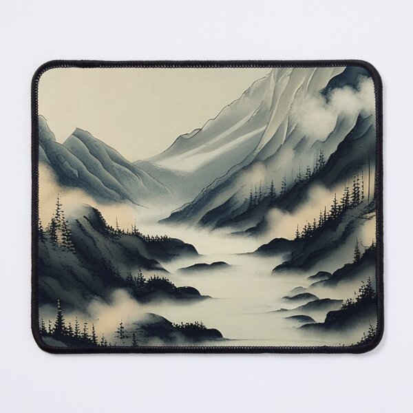 Item preview, Mountain valley forest with fog designed and sold by JackFreestone.