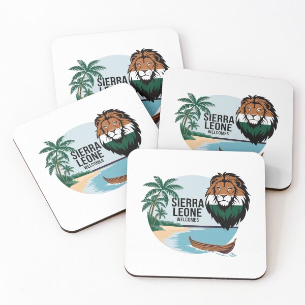 Item preview, Sierra Leone Welcomes Flag Map Freetown, Rokel River, designed and sold by AnimalsDH305.