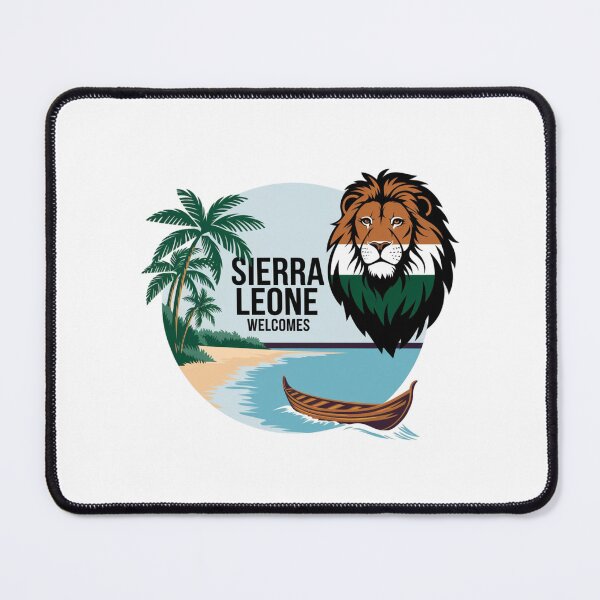 Item preview, Sierra Leone Welcomes Flag Map Freetown, Rokel River, designed and sold by AnimalsDH305.