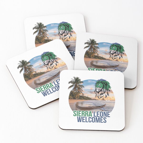 Item preview, Sierra Leone Welcomes Flag Map Freetown, Rokel River, designed and sold by AnimalsDH305.