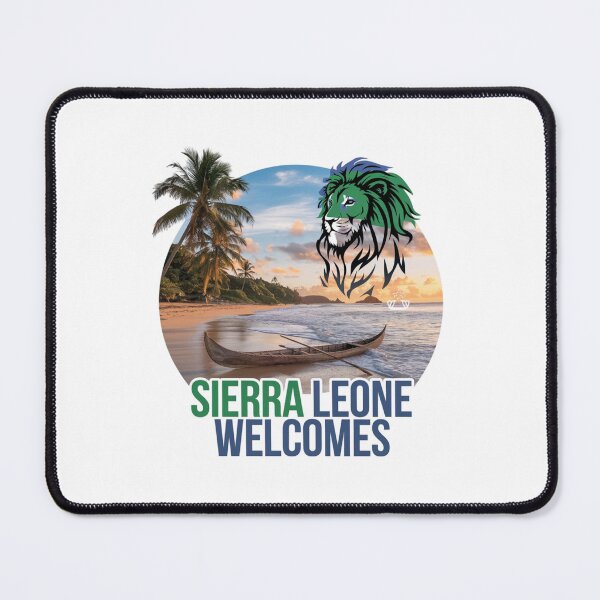 Item preview, Sierra Leone Welcomes Flag Map Freetown, Rokel River, designed and sold by AnimalsDH305.