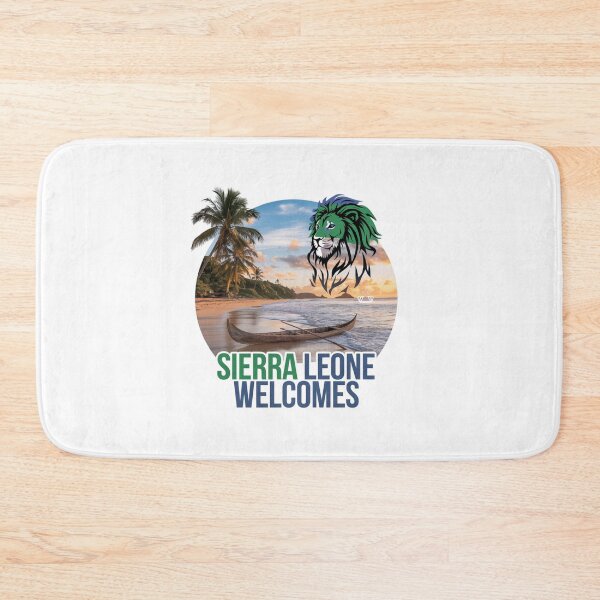 Item preview, Sierra Leone Welcomes Flag Map Freetown, Rokel River, designed and sold by AnimalsDH305.