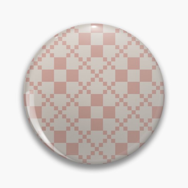 Item preview, Checkered faux patchwork quilt – dusty rose and sand grey designed and sold by colorofmagic.