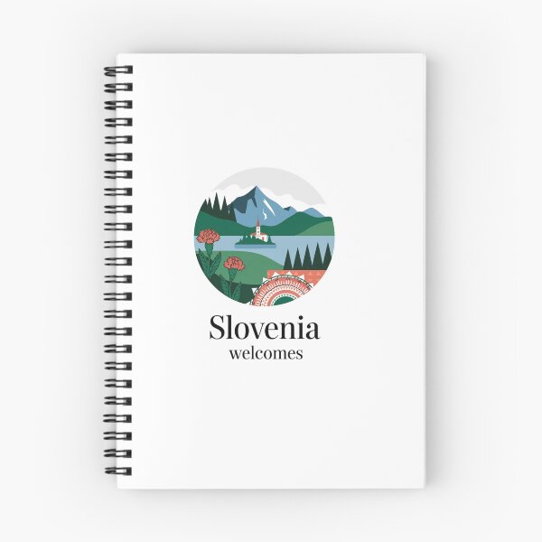 Item preview, Slovenia Welcomes Flag Map Lake Bled, Postojna Cave designed and sold by AnimalsDH305.