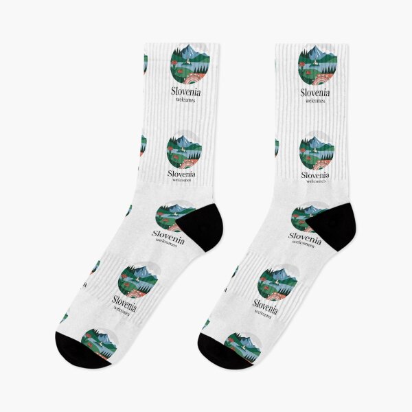 Item preview, Slovenia Welcomes Flag Map Lake Bled, Postojna Cave designed and sold by AnimalsDH305.