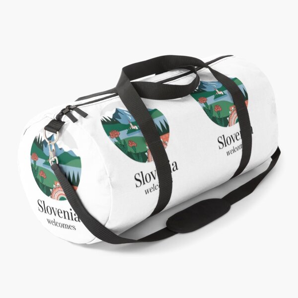Item preview, Slovenia Welcomes Flag Map Lake Bled, Postojna Cave designed and sold by AnimalsDH305.