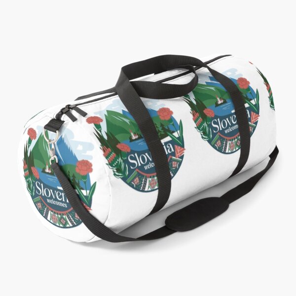 Item preview, Slovenia Welcomes Flag Map Lake Bled, Postojna Cave designed and sold by AnimalsDH305.