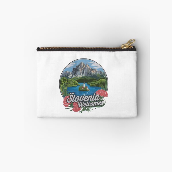 Item preview, Slovenia Welcomes Flag Map Lake Bled, Postojna Cave designed and sold by AnimalsDH305.