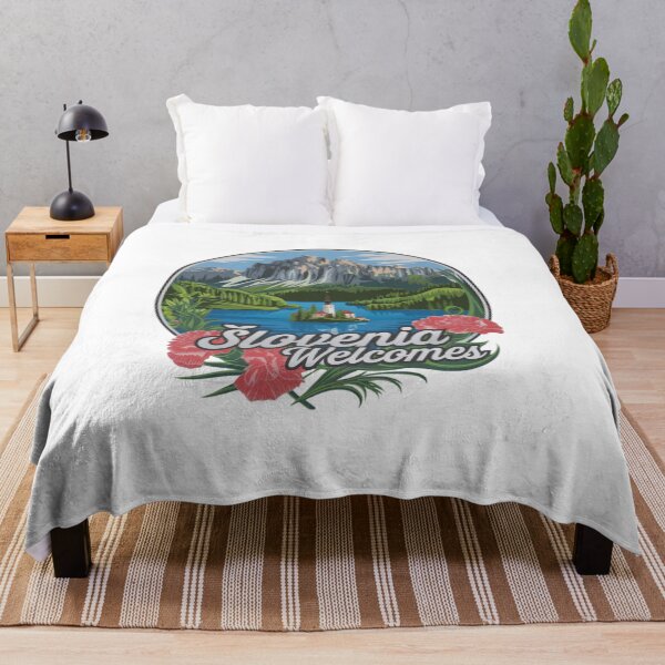 Item preview, Slovenia Welcomes Flag Map Lake Bled, Postojna Cave designed and sold by AnimalsDH305.