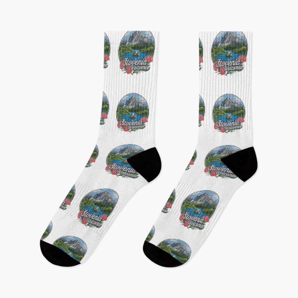 Item preview, Slovenia Welcomes Flag Map Lake Bled, Postojna Cave designed and sold by AnimalsDH305.