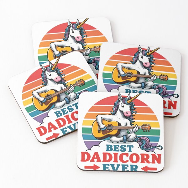 Item preview, Guitarist t shirt Unicorn Best Dadicorn Ever designed and sold by StreetArtPro.