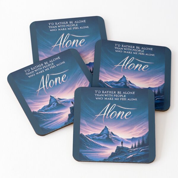 Item preview, Alone brings calm away from emotional distance. designed and sold by cherryfoxy24.