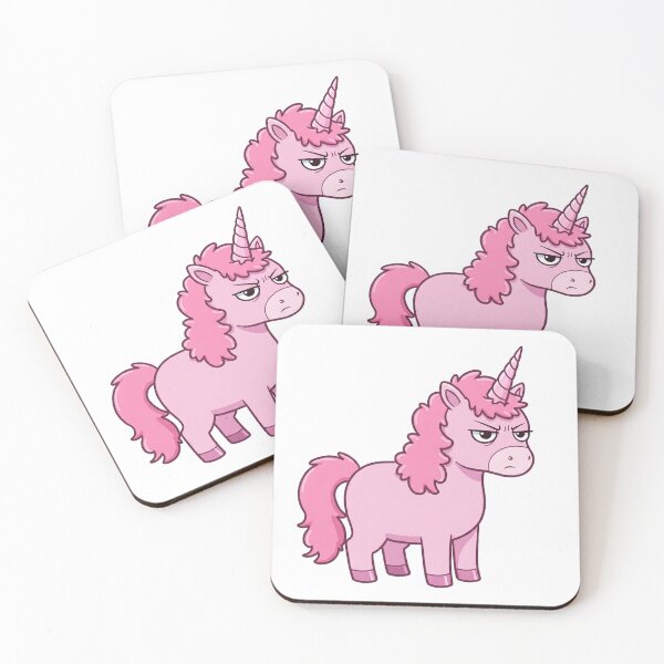 Item preview, bad mood pink unicorn  designed and sold by ThirtyNumber.