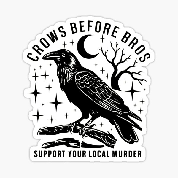 Vista previa del artículo con la obra «Crows Before Bros apoya a tu asesino local», diseñado y vendido por kobimaza.