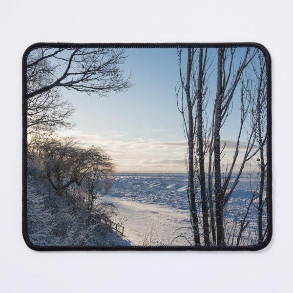 Item preview, Lake Erie Icescape Framed by Trees designed and sold by Georgia Mizuleva.