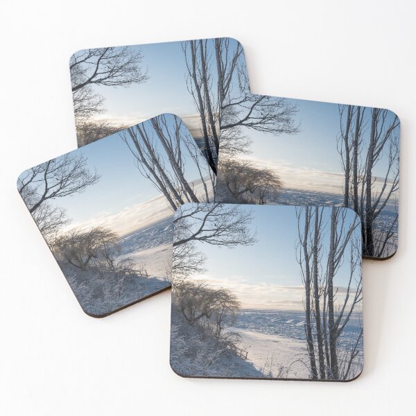 Item preview, Lake Erie Icescape Framed by Trees designed and sold by Georgia Mizuleva.